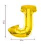 Extra Large Gold Foil Letter J Balloon image number 3