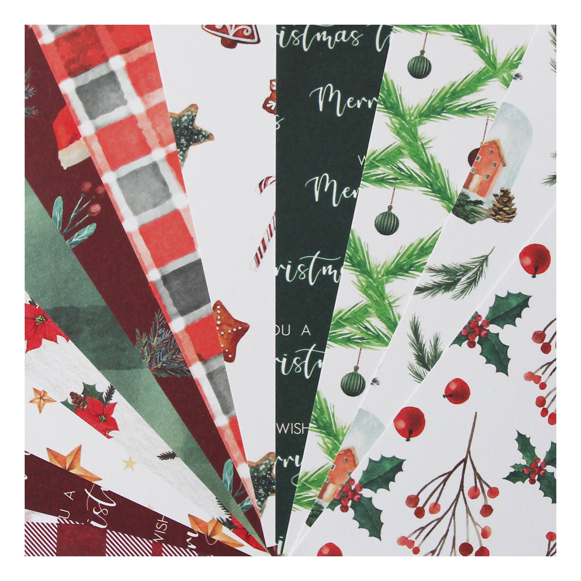 Traditional Christmas 6 x 6 Inches Paper Pad 24 Sheets Hobbycraft