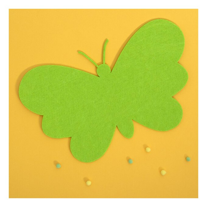 Green Felt Butterfly 37cm image number 1