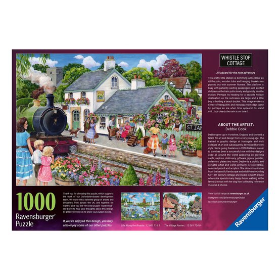 Ravensburger Whistle Stop Cottage Jigsaw Puzzle 1000 Pieces image number 4