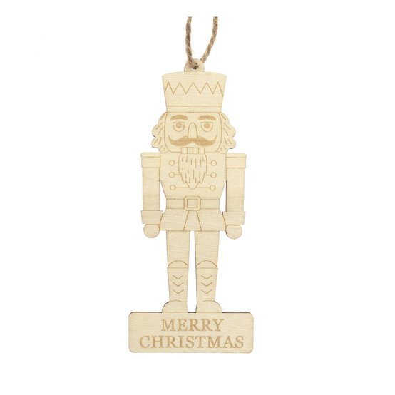 Hanging Wooden Nutcracker Decoration 13cm image number 2