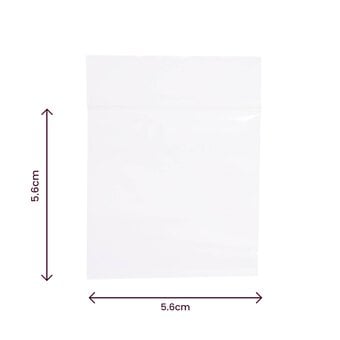 Clear Resealable Bags 56mm x 56mm 100 Pack image number 3