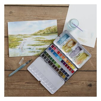 Shore & Marsh Half Pans Watercolour Set 48 Pack