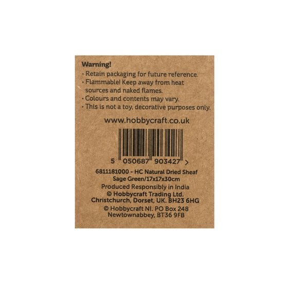 Sage Green Natural Dried Sheaf 30cm image number 6