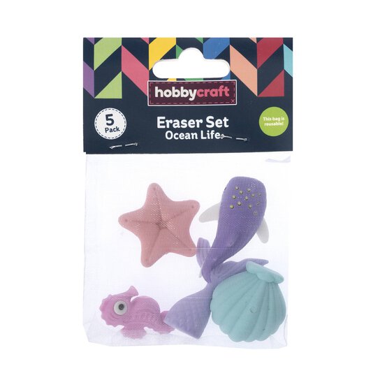 Ocean Life Erasers 5 Pack image number 4