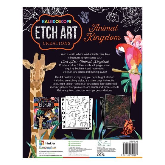 Kaleidoscope Etch Art Animal Kingdom Book image number 2