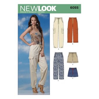 New Look Women's Trousers and Shorts Sewing Pattern 6055