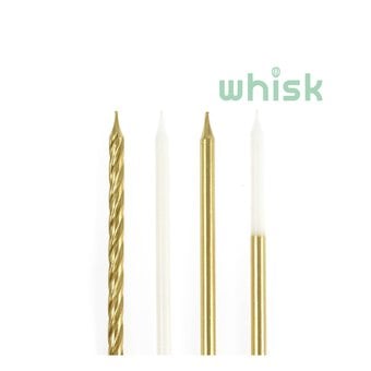 Whisk Gold Metallic Candles 24 Pack