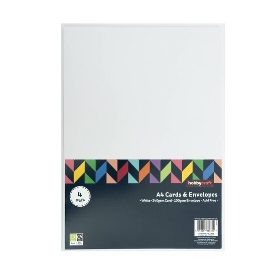 White Cards A4 4 Pack image number 5