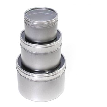 Round Candle Making Tins 3 Pack
