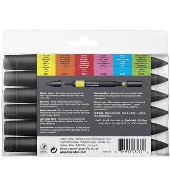 Winsor & Newton Vibrant Tone Promarkers 6 Pack image number 3