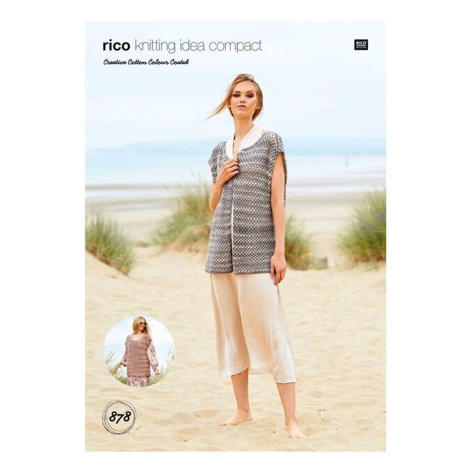 Rico Cotton Colour Coated Top and Cardigan Digital Pattern 878 image number 1