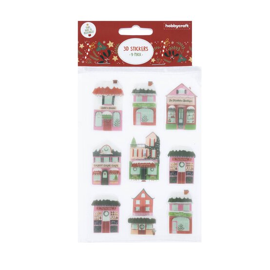 Christmas Shop Front 3D Stickers 9 Pack image number 4