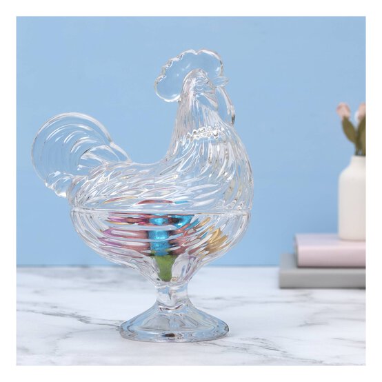 Hen Glass Storage Jar 22cm image number 2