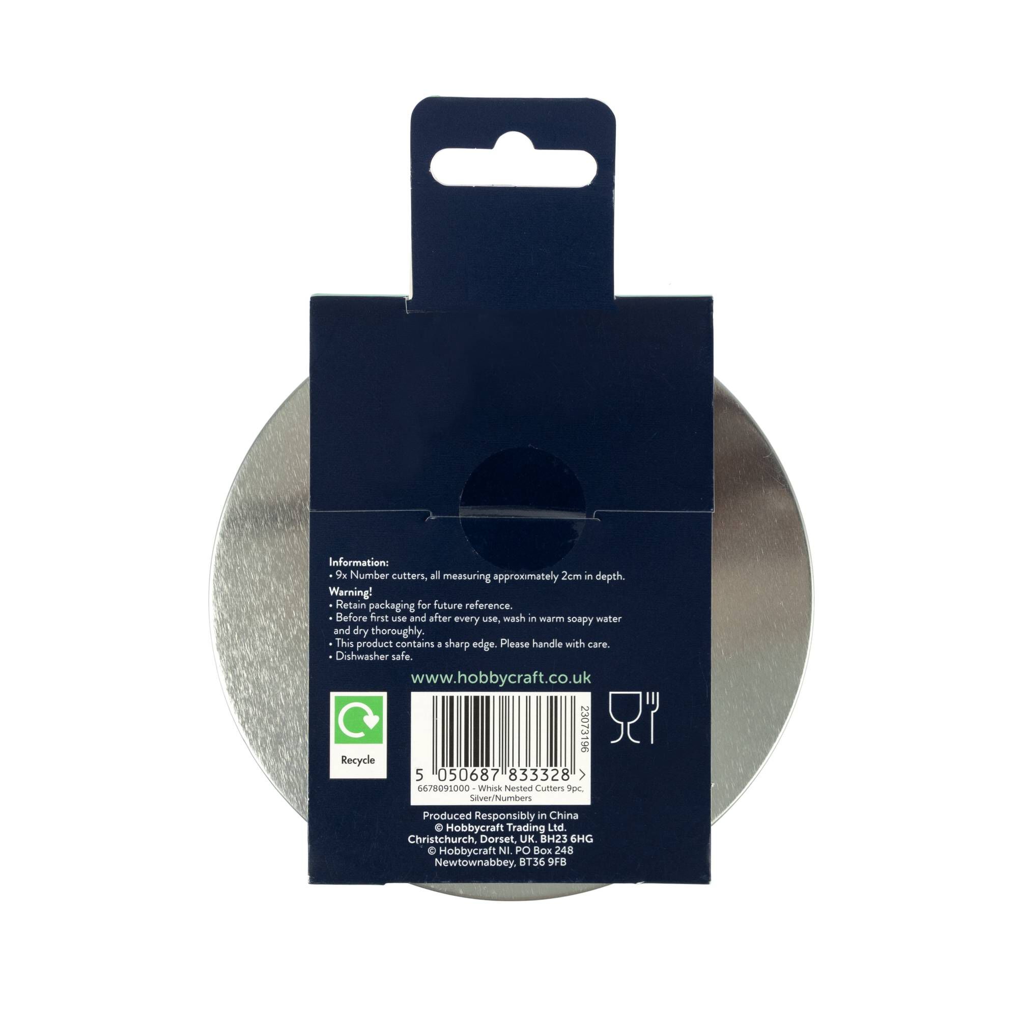 Whisk Number Cutters 9 Pieces Hobbycraft