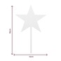 Clear Star Acrylic Cake Topper 12cm x 19cm image number 2