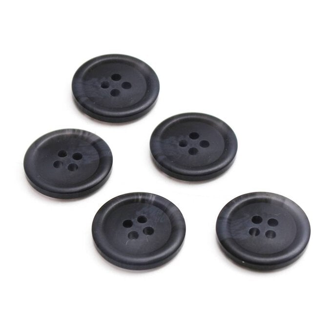 Hemline Brown Round Jacket Buttons 20mm 5 Pack image number 1