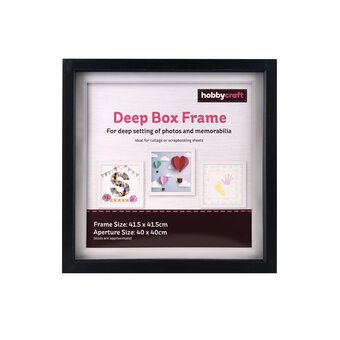 Black Deep Box Frame 40cm x 40cm image number 2