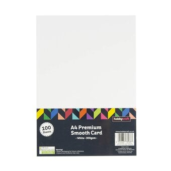 White Premium Smooth Card A4 100 Pack image number 4