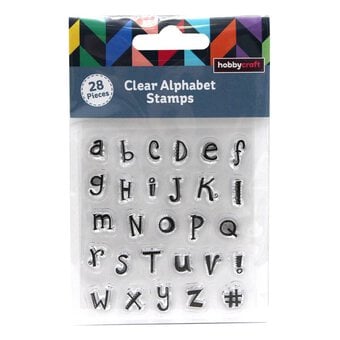 Scalloped Font Alphabet Stamps 28 Pack