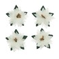 White Poinsettia Embellishments 4 Pack image number 1