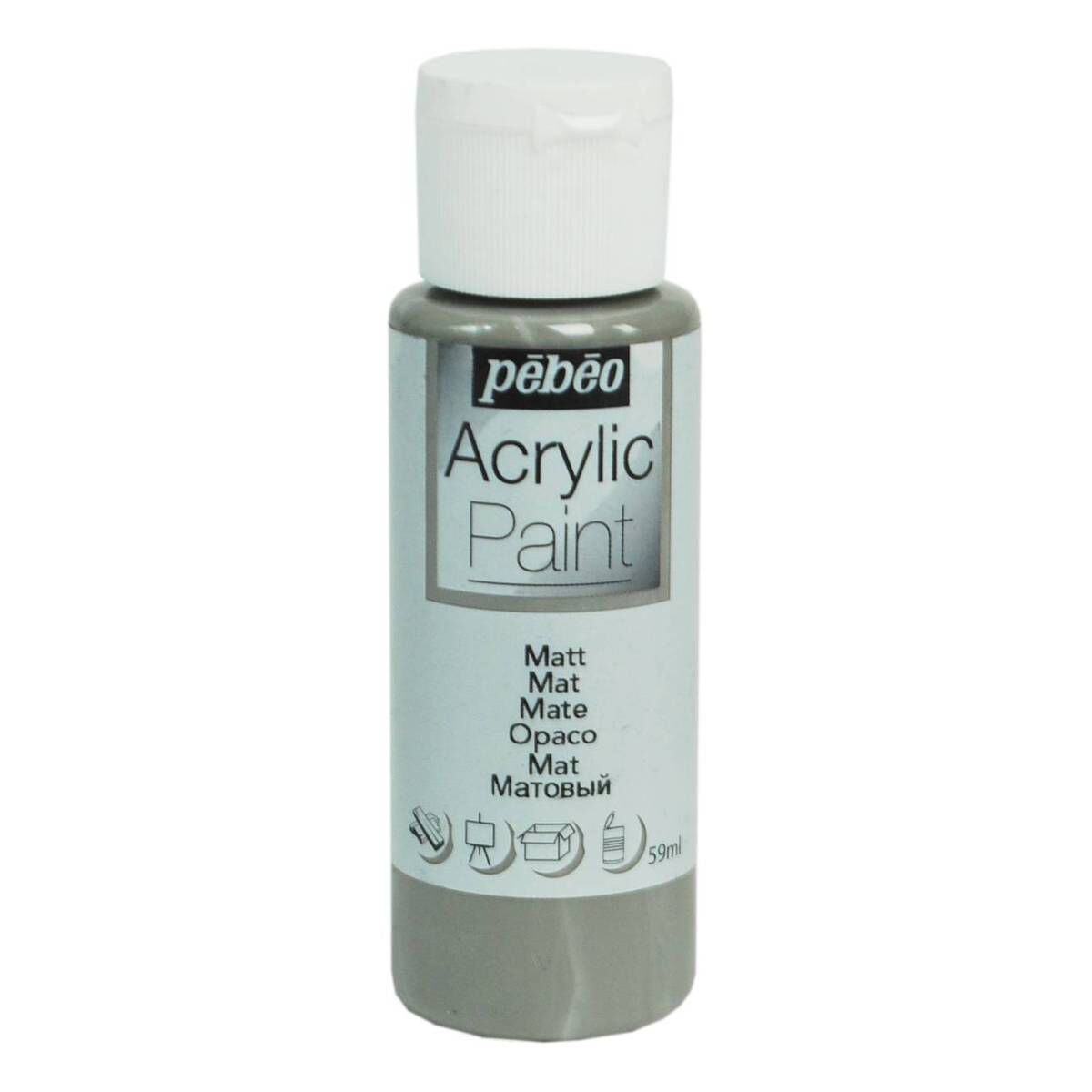 Pebeo Mouse Grey Matt Acrylic Paint 59ml Hobbycraft