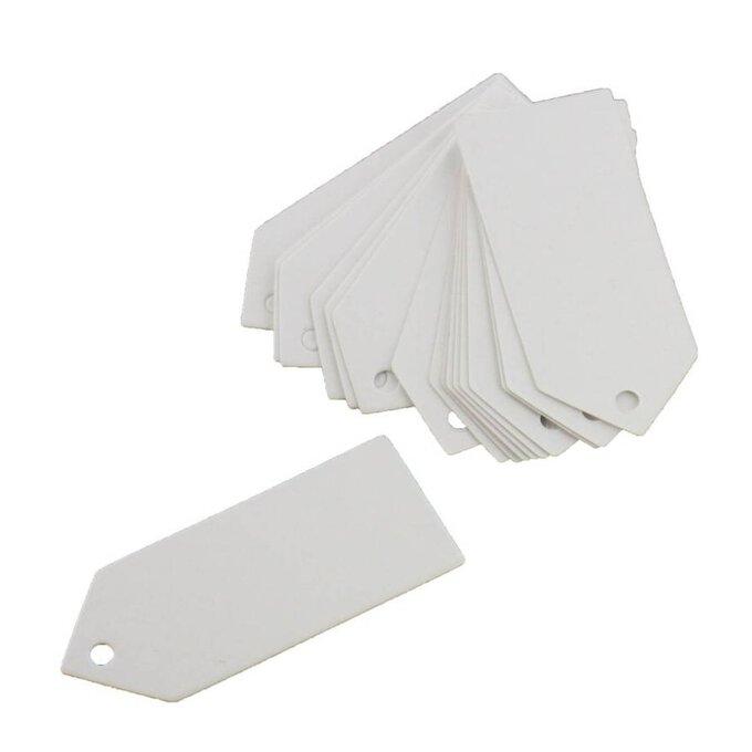 White Tags 6cm 25 Pack image number 1