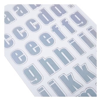 Block Holographic Alphabet Chipboard Stickers 85 Pieces
