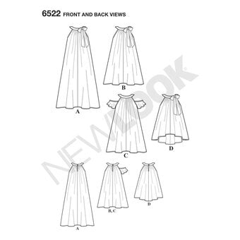 New Look Child's Dress Sewing Pattern 6522