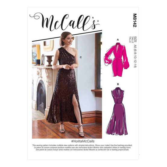 McCall&rsquo;s Nolita Dress Sewing Pattern M8142 (16-24) image number 1
