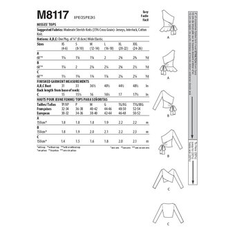 McCall&rsquo;s Heather Top Sewing Pattern M8117 (14-22)