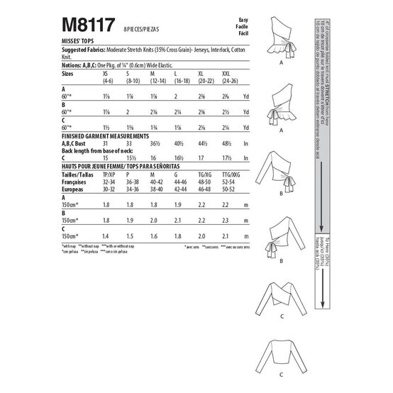 McCall&rsquo;s Heather Top Sewing Pattern M8117 (14-22) image number 2