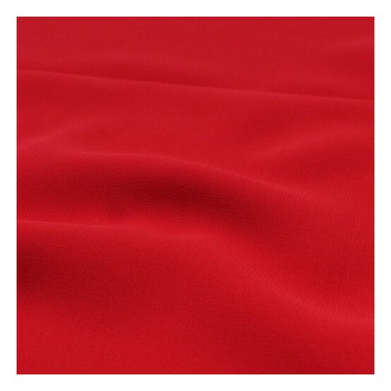 Red Crepe Georgette Fabric by the Metre image number 1