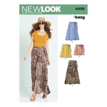 New Look Women's Easy Wrap Skirts Sewing Pattern 6456