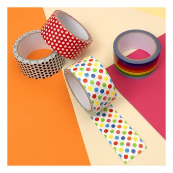 Black and White Polka Dot Duct Tape 48mm x 10m 