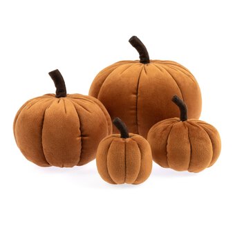 Rust Plush Pumpkin 4 Pack Bundle