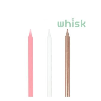 Whisk Tall Pink and Rose Gold Candles 16 Pack