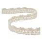 Cream Cotton Lace Ribbon 10mm x 5m image number 1