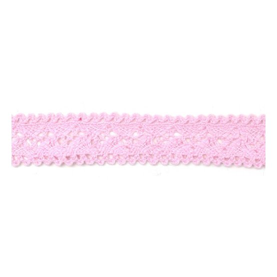 Pink Cotton Lace Ribbon 18mm x 5m image number 2