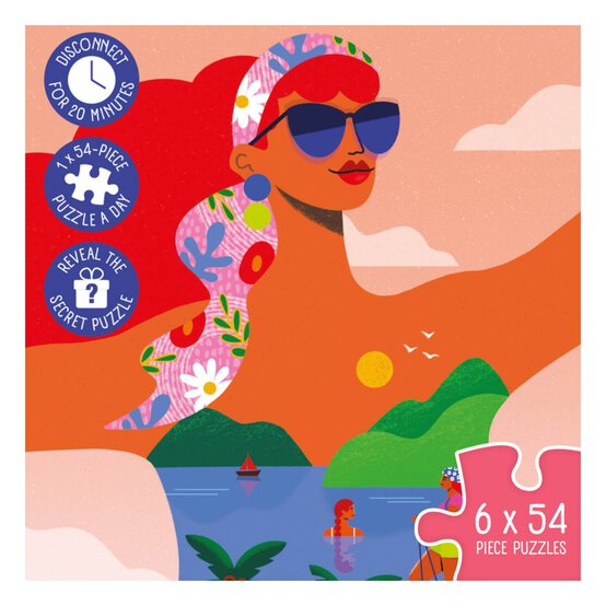 Jumbo Peaceful Mind Take a Moment Jigsaw Puzzle 54 Pieces 6 Pack image number 5