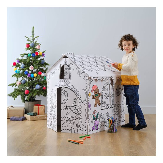 Colour-in Cardboard Gingerbread House image number 3