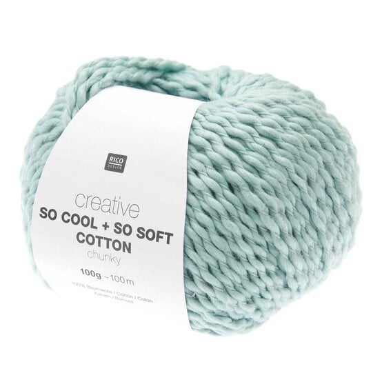 Rico Creative Light Blue So Cool + So Soft Cotton Chunky 100g image number 1