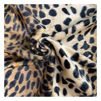 Leopard Velboa Fur Fabric by the Metre
