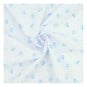Blue and White Floral Polycotton Fabric by the Metre image number 1