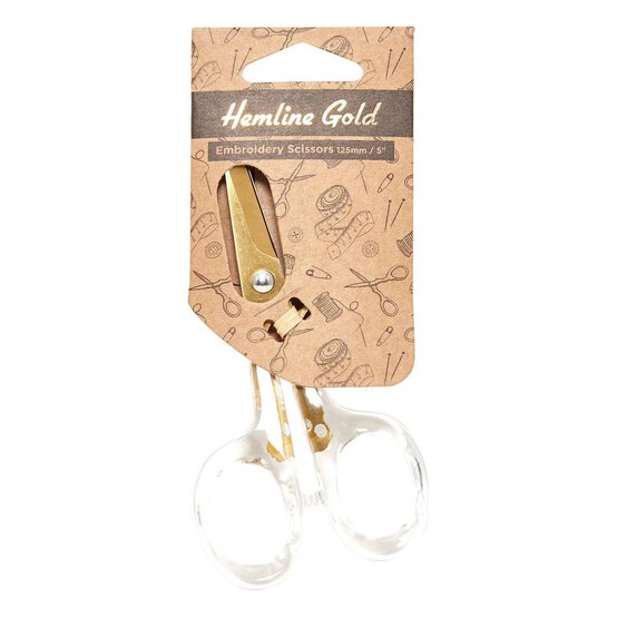 Hemline Gold Embroidery Scissors 12.5cm