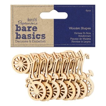 Papermania Wooden Bicycle Shapes 8 Pack