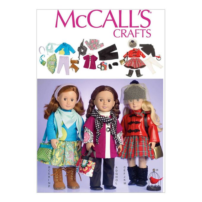 McCall’s Doll Clothes Sewing Pattern M7006 image number 1