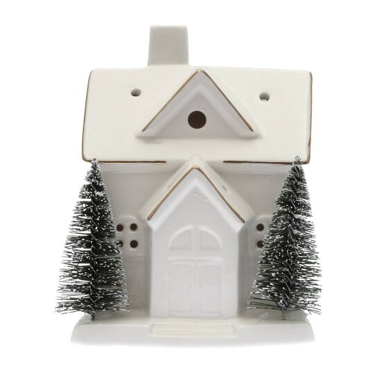 Glazed LED House with Trees 13.5cm image number 3