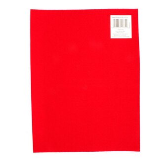 Red Self-Adhesive Felt Sheet A4