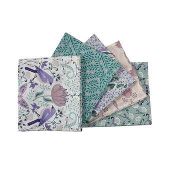 WI Cream Garden Delight Cotton Fat Quarters 5 Pack